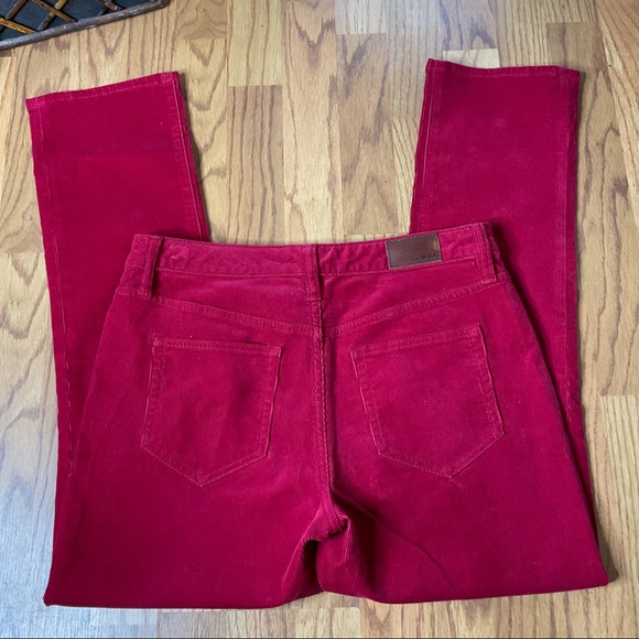 Lands’ End Mid Rise Straight Corduroy Pants Red 6 - Picture 5 of 11